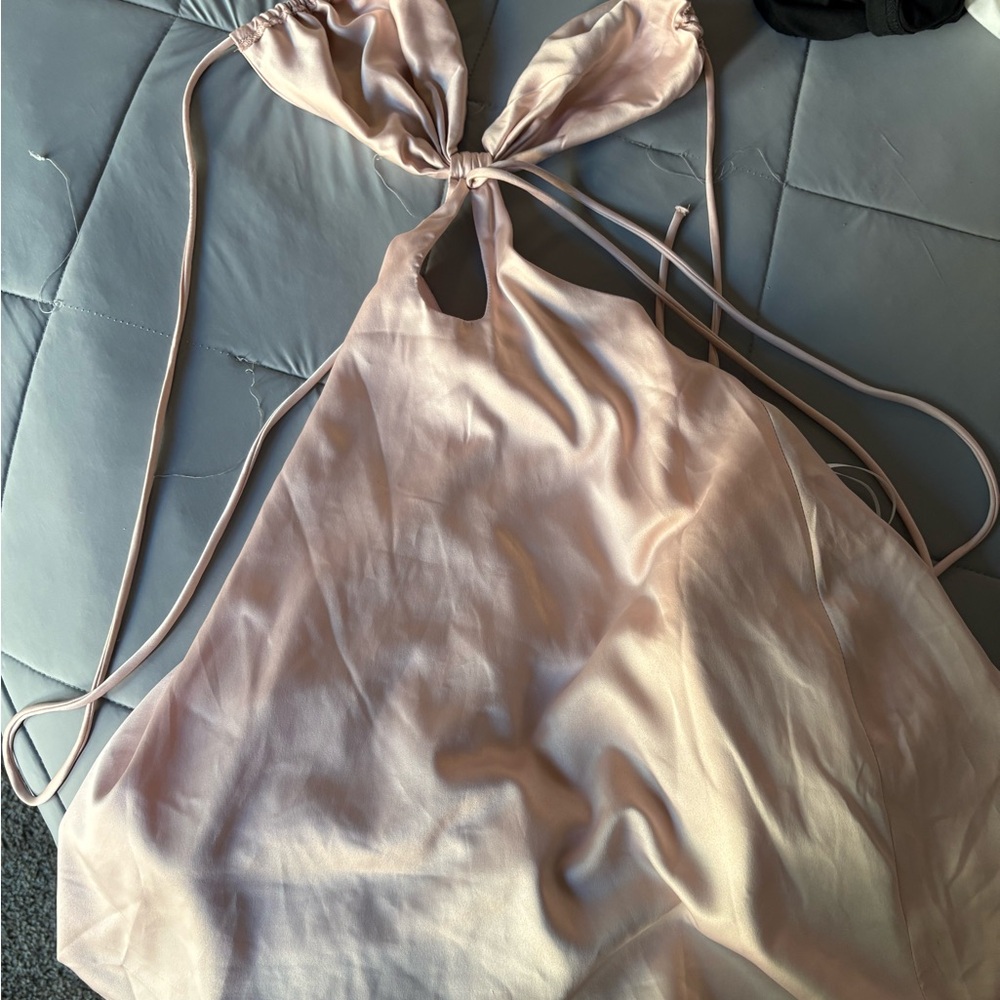Princess Polly Blush Satin Dress